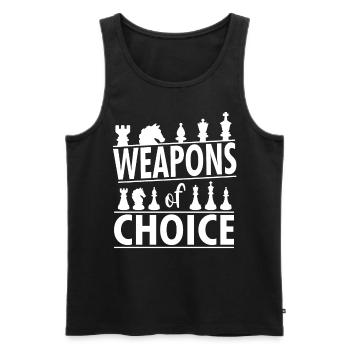 Chess weapons of your choice - Men's Premium Organic Tank Top - black - Front - Michal (187cm)