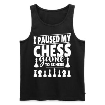 Joueur d’échecs Jeu d’échecs disant drôle cadeau - Débardeur bio Premium Homme - noir - Devant - Michal (187cm)