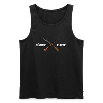 Jagen Büchse Flinte - Männer Premium Bio Tank Top - Schwarz - Vorne - AI Model Male 178 light (178cm)