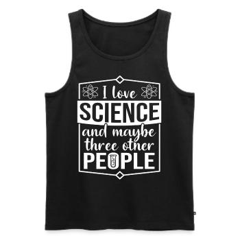 Les scientifiques disent aux chercheurs - Débardeur bio Premium Homme - noir - Devant - AI Model Male 178 light (178cm)