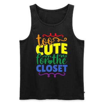LGBT Schwul Lesbisch Zu süß für den Kleiderschrank - Männer Premium Bio Tank Top - Schwarz - Vorne - Michal (187cm)
