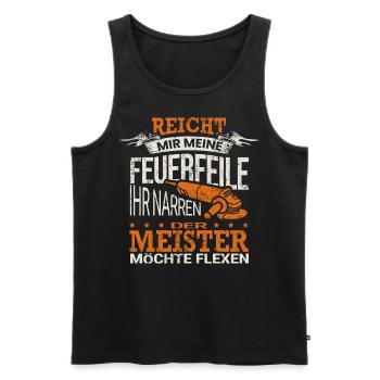 Mechaniker - Männer Premium Bio Tank Top - Schwarz - Vorne - Michal (187cm)