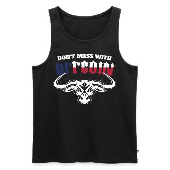 Bitcoin BTC Revolution - Crypto Gift Idea - Männer Premium Bio Tank Top - Schwarz - Vorne - AI Model Male 178 light (178cm)