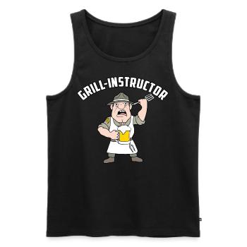 Grill Instructor - Männer Premium Bio Tank Top - Schwarz - Vorne - Michal (187cm)