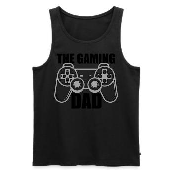 Hommes Le Gaming Dad Game Controller Père - Débardeur bio Premium Homme - noir - Devant - AI Model Male 178 light (178cm)