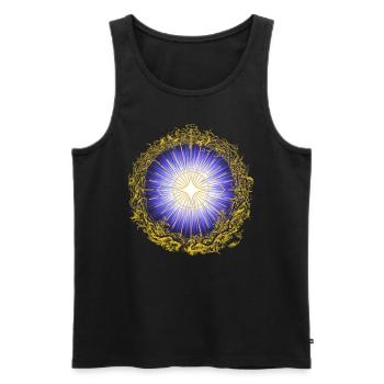 Design mit Auge - Männer Premium Bio Tank Top - Schwarz - Vorne - AI Model Male 178 light (178cm)