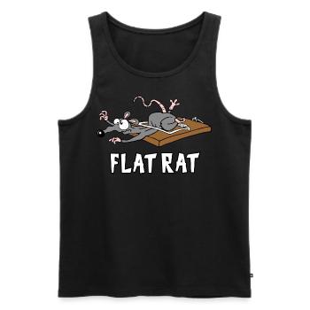 Flat Rat - Männer Premium Bio Tank Top - Schwarz - Vorne - AI Model Male 178 light (178cm)
