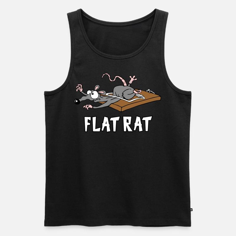 Flat Rat - Männer Premium Bio Tank Top - Schwarz