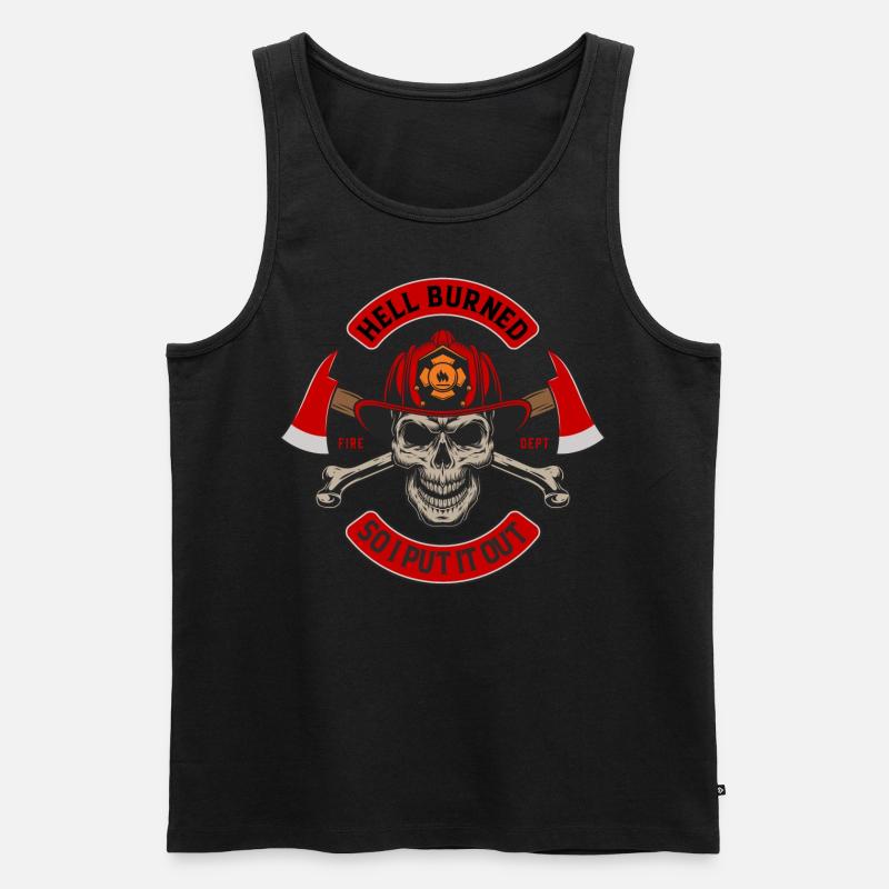 Hell burned - Männer Premium Bio Tank Top - Schwarz