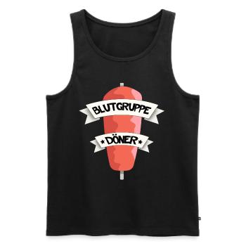 Blutgruppe Döner. Lustig Kebap Kebab Essen fun - Männer Premium Bio Tank Top - Schwarz - Vorne - Michal (187cm)