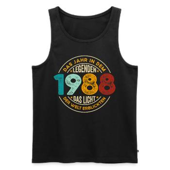 Geburtstag Legenden 1988 Jahrgang 1988 Geschenk - Männer Premium Bio Tank Top - Schwarz - Vorne - Michal (187cm)