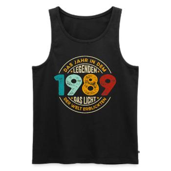 Geburtstag Legenden 1989 Jahrgang 1989 Geschenk - Männer Premium Bio Tank Top - Schwarz - Vorne - Michal (187cm)