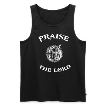 Gott Christentum Religion Jesus Christus Messias - Männer Premium Bio Tank Top - Schwarz - Vorne - Michal (187cm)