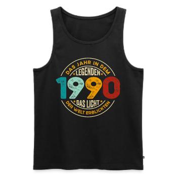 Geburtstag Legenden 1990 Jahrgang 1990 Geschenk - Männer Premium Bio Tank Top - Schwarz - Vorne - Michal (187cm)