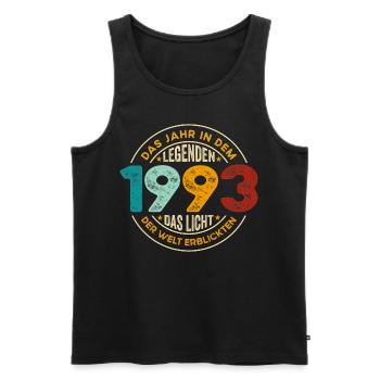 Geburtstag Legenden 1993 Jahrgang 1993 Geschenk - Männer Premium Bio Tank Top - Schwarz - Vorne - Michal (187cm)
