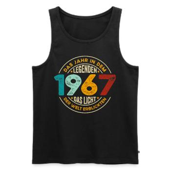 Geburtstag Legenden 1967 Jahrgang 1967 Geschenk - Männer Premium Bio Tank Top - Schwarz - Vorne - Michal (187cm)