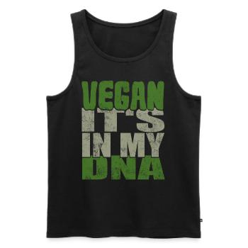 Vegan It's In My DNA Vegetarian - Men's Premium Organic Tank Top - black - Front - AI Model Male 178 light (178cm)