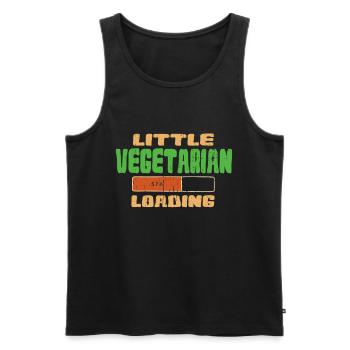 Little Vegetarian Loading Baby Vegan - Men's Premium Organic Tank Top - black - Front - AI Model Male 178 light (178cm)