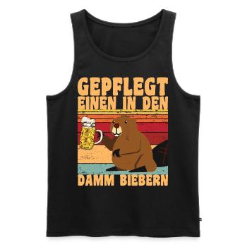 Geschenk zum Geburtstag - lustig Spruch JGA - Männer Premium Bio Tank Top - Schwarz - Vorne - Michal (187cm)