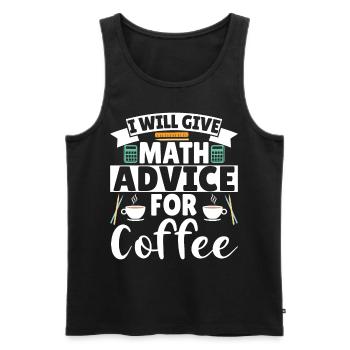 I will give Math advice for Coffee - Men's Premium Organic Tank Top - black - Front - Michal (187cm)
