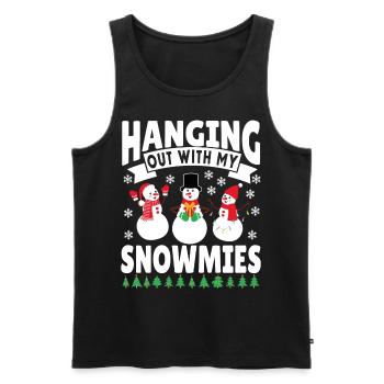 Passer du temps avec mes Snowmies - Débardeur bio Premium Homme - noir - Devant - Michal (187cm)