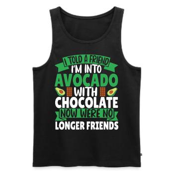 I told a Friend I'm into Avocado with Chocolate - Men's Premium Organic Tank Top - black - Front - Michal (187cm)