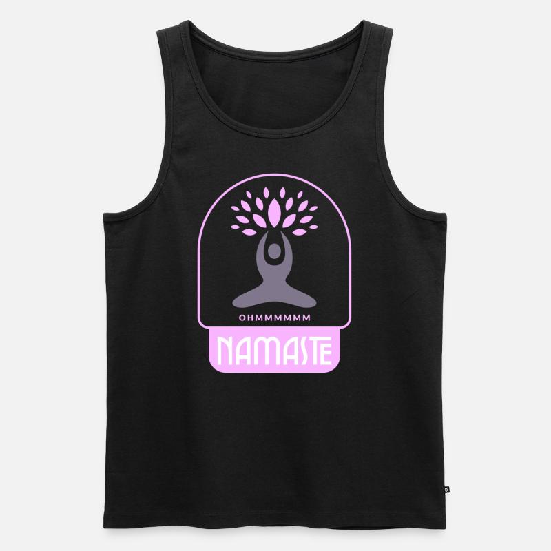 Namaste - Männer Premium Bio Tank Top - Schwarz
