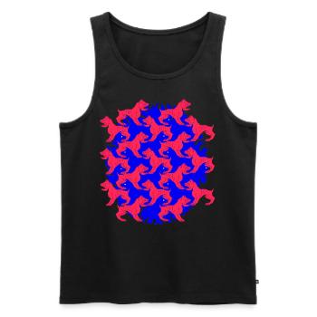 blue and red Dog - Männer Premium Bio Tank Top - Schwarz - Vorne - Michal (187cm)