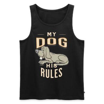 mon chien ses règles fun T-shirt pour les propriétaires de chiens - Débardeur bio Premium Homme - noir - Devant - Michal (187cm)