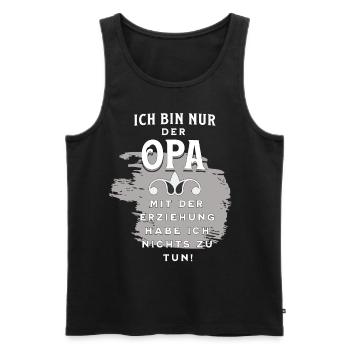 Opa hat sein Enkelkind - Männer Premium Bio Tank Top - Schwarz - Vorne - Michal (187cm)