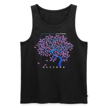 Success / Erfolg / Money - Geld Baum Motivation - Männer Premium Bio Tank Top - Schwarz - Vorne - AI Model Male 178 light (178cm)