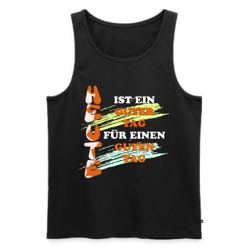 Einer schöner Tag für einen schönen Tag - Männer Premium Bio Tank Top - Schwarz - Vorne - Michal (187cm)