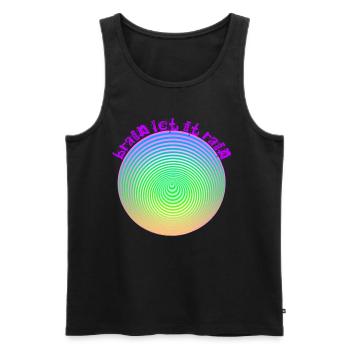 brain let it rain - Männer Premium Bio Tank Top - Schwarz - Vorne - Michal (187cm)