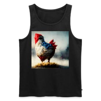 Abstract chicken fantasy - Men's Premium Organic Tank Top - black - Front - Michal (187cm)