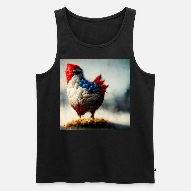 Abstrakte Hühnerfantasie - Männer Premium Bio Tank Top - Schwarz