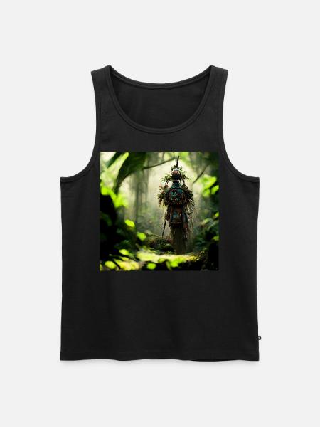 Schamene im Dschungel - Männer Premium Bio Tank Top - Schwarz