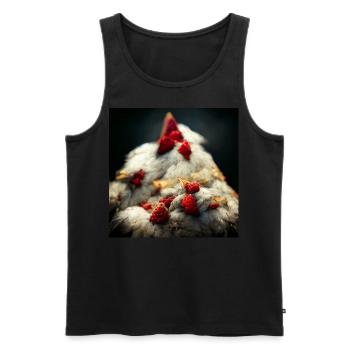 Abstract Chicken Fantasy II - Men's Premium Organic Tank Top - black - Front - Michal (187cm)