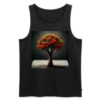 Baum des Lebens Fotorealistisch II - Männer Premium Bio Tank Top - Schwarz - Vorne - AI Model Male 178 light (178cm)