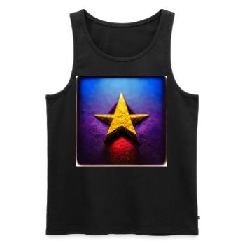 Star Abstract Photorealistic III - Men's Premium Organic Tank Top - black - Front - Michal (187cm)