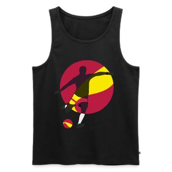Fußball,Spanien - Männer Premium Bio Tank Top - Schwarz - Vorne - Michal (187cm)