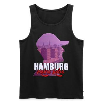 Hamurg meine Liebe Stadt Hamburg Design - Männer Premium Bio Tank Top - Schwarz - Vorne - Michal (187cm)