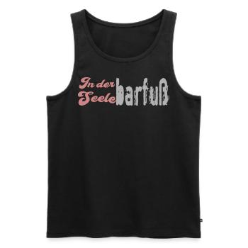 In der Seele barfuß - Männer Premium Bio Tank Top - Schwarz - Vorne - Michal (187cm)