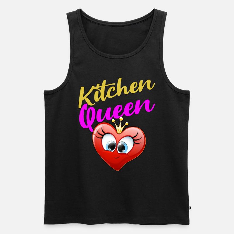 Kitchen Queen Geschenk cooles Design - Männer Premium Bio Tank Top - Schwarz
