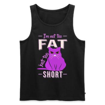I'm not too fat, just too short funny cat fat - Men's Premium Organic Tank Top - black - Front - AI Model Male 178 light (178cm)