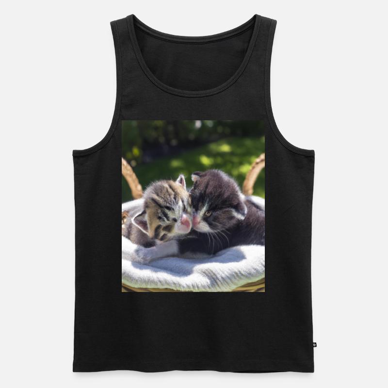 Katzen Babys - Männer Premium Bio Tank Top - Schwarz