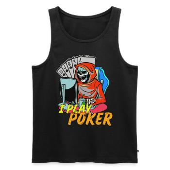 Onlinepoker Pokerdesign für Poker Freunde - Männer Premium Bio Tank Top - Schwarz - Vorne - Michal (187cm)