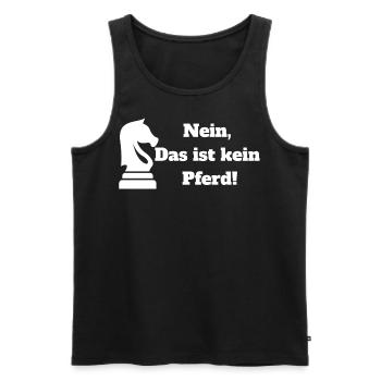 Schach Schachfiguren Schachbrett Schachspiel Dame - Männer Premium Bio Tank Top - Schwarz - Vorne - Michal (187cm)