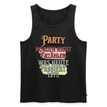 Party Design manchmal möchte man einfach vergessen - Männer Premium Bio Tank Top - Schwarz - Vorne - Michal (187cm)