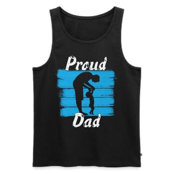 Proud Dad Father - Men's Premium Organic Tank Top - black - Front - AI Model Male 178 light (178cm)