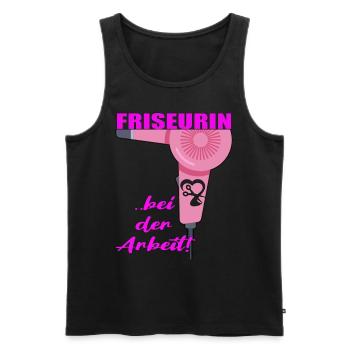 Friseurin wunderschönes Design für Friseurinen - Männer Premium Bio Tank Top - Schwarz - Vorne - AI Model Male 178 light (178cm)